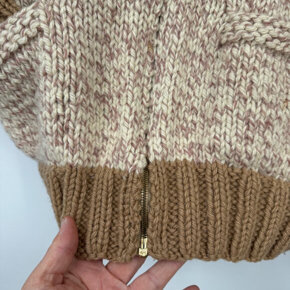 Vintage 1970s Cowichan Zip-up Sweater Jacket Casual Sporty Knit Cardigan Retro A - Picture 8 of 12